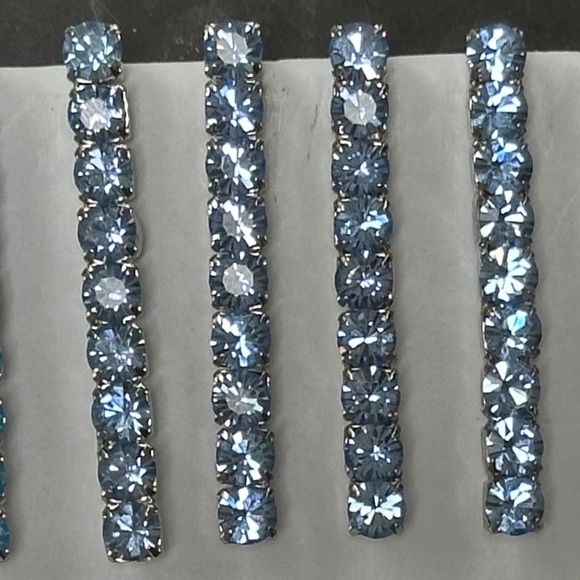 Danny Pollak Light Sapphire Swarovski Crystal Bobby Pin (#2) - approx. 2.5 in. - Picture 3 of 8